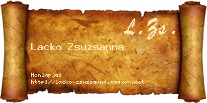 Lacko Zsuzsanna névjegykártya