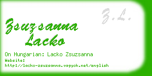 zsuzsanna lacko business card